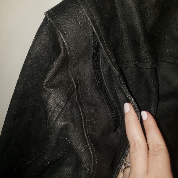 2xl black leather jacket - Picture 7 of 17